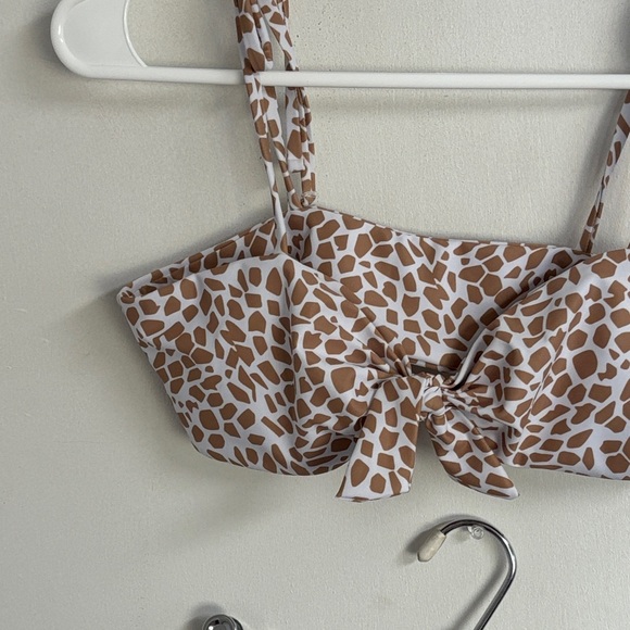 NWOT Brown and White Patterned Bikini Set - Picture 2 of 7